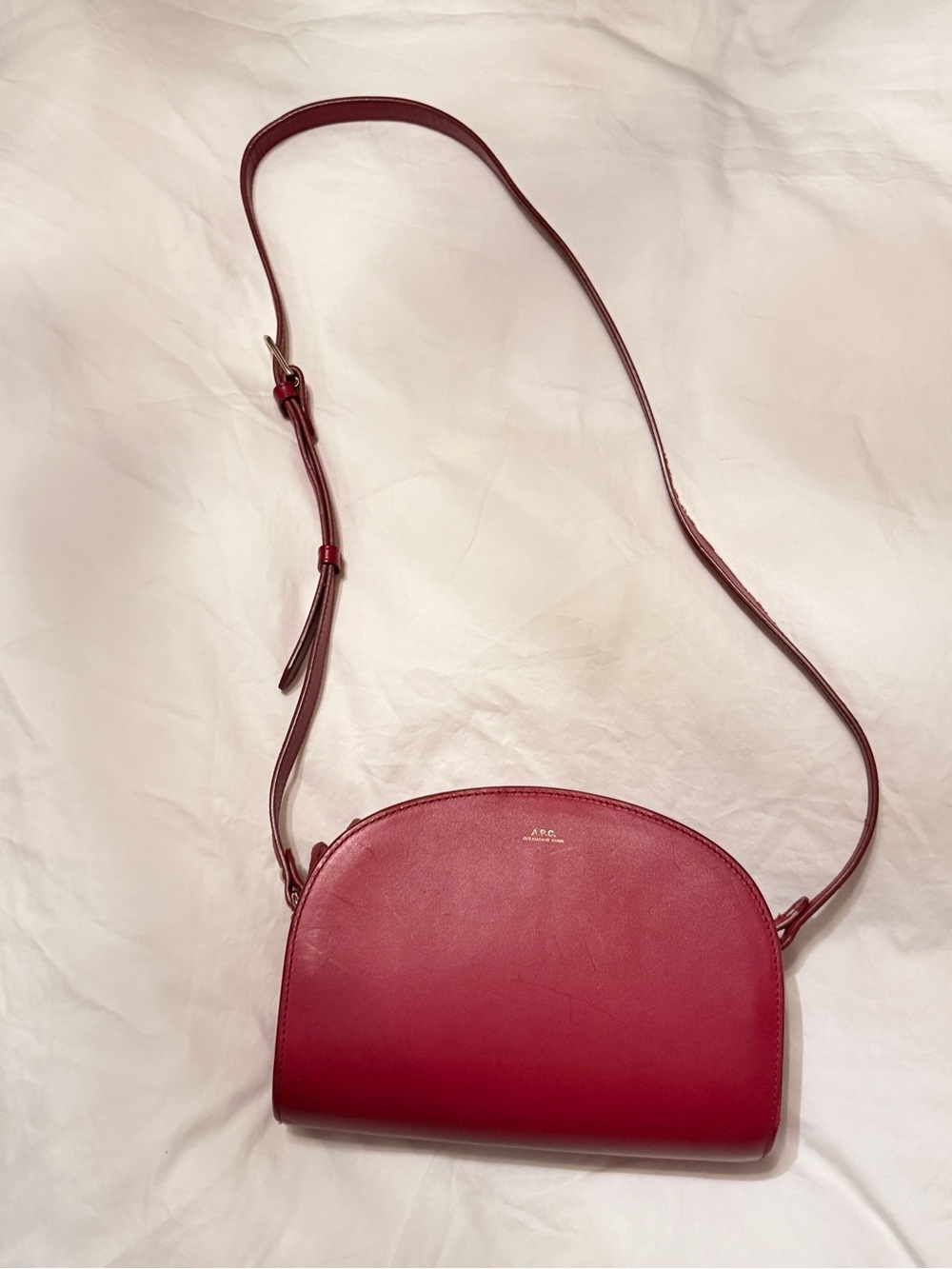 APC Red Demi-Lune Bag